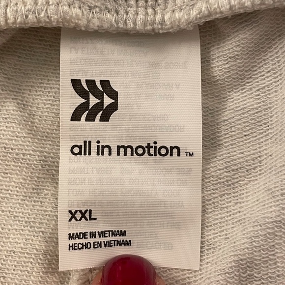 All In Motion High Rise French Terry Shorts Plus Size XXL Gray - Picture 12 of 13